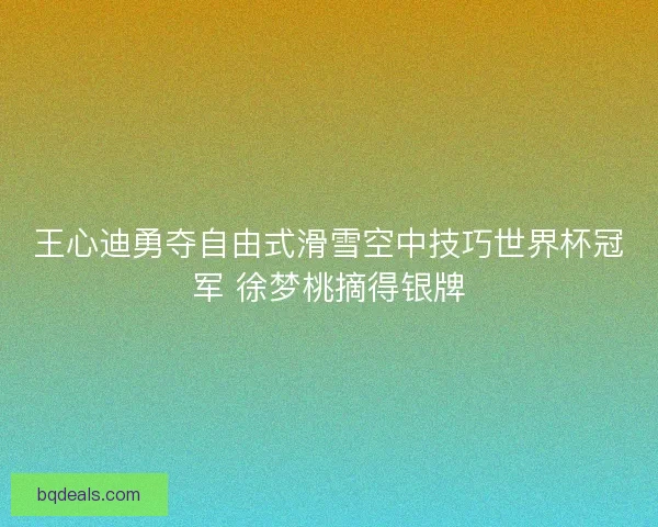 王心迪勇夺自由式滑雪空中技巧世界杯冠军 徐梦桃摘得银牌